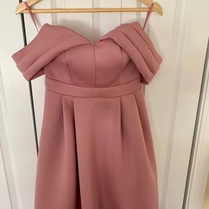 ASOS Petite Bardot Dip Back Midi Dress